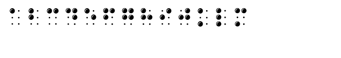 Braille Alphabet DS Braille Alphabet Font LOWERCASE