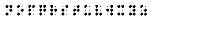 Braille Alphabet DS Braille Alphabet Font LOWERCASE