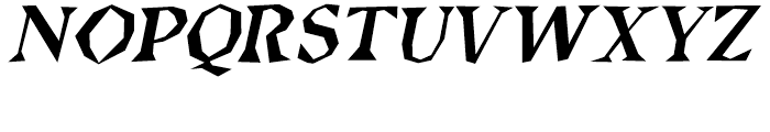 Brashee Regular Oblique Font UPPERCASE