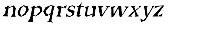 Brashee Regular Oblique Font LOWERCASE