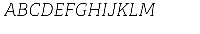 Bree Serif Thin Italic Font UPPERCASE
