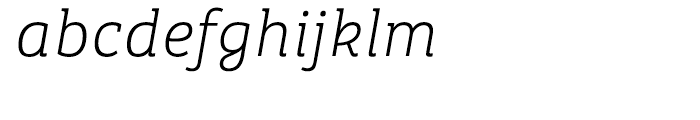 Bree Serif Thin Italic Font LOWERCASE