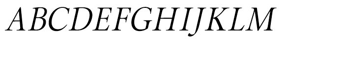 Brigade Light Italic Font UPPERCASE