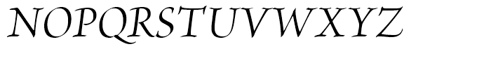 Brioso Italic Subhead Font UPPERCASE
