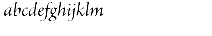 Brioso Italic Subhead Font LOWERCASE