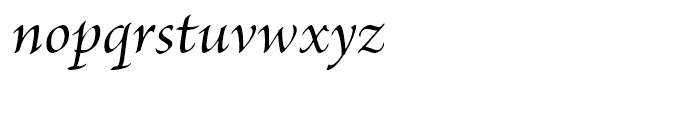 Brioso Medium Italic Subhead Font LOWERCASE