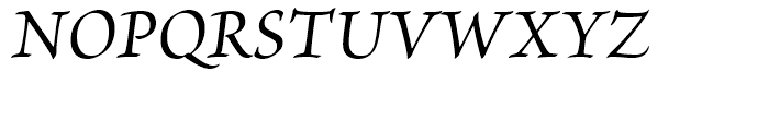 Brioso Medium Italic Font UPPERCASE