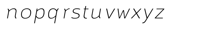 Brisko Sans Thin Italic Font LOWERCASE