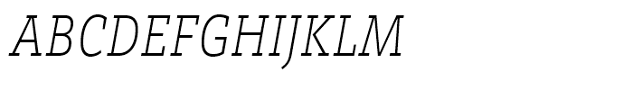 Brix Slab Condensed Extra Light Italic Font UPPERCASE