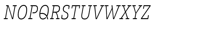 Brix Slab Condensed Extra Light Italic Font UPPERCASE