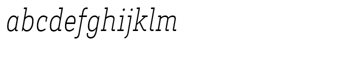 Brix Slab Condensed Extra Light Italic Font LOWERCASE