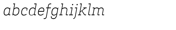 Brix Slab Extra Light Italic Font LOWERCASE