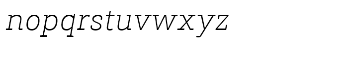 Brix Slab Extra Light Italic Font LOWERCASE