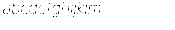 Brokman Thin Italic Font LOWERCASE