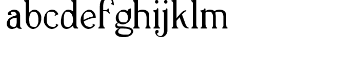 Bromwich Regular Font LOWERCASE