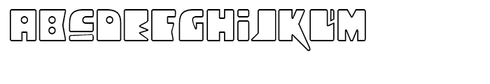 Bronz Outlined Font LOWERCASE