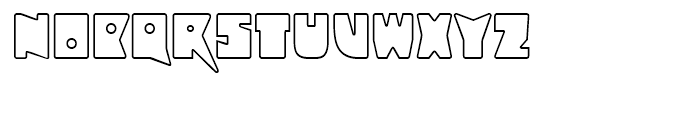 Bronz Outlined Font LOWERCASE