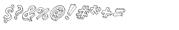 Brubecks Cube Italic Font OTHER CHARS