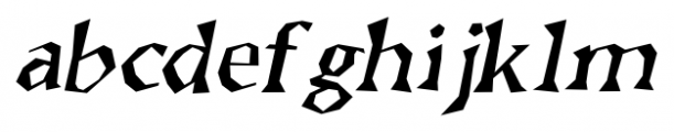 Brashee Oblique Font LOWERCASE