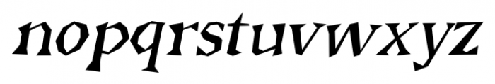 Brashee Oblique Font LOWERCASE