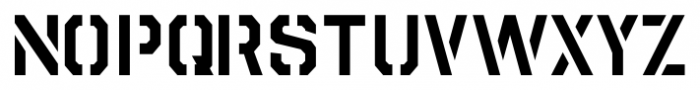 Brassmark Stencil JNL Regular Font UPPERCASE