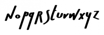 Bratislove Calligraphic Font LOWERCASE