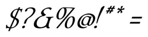 Bream Italic Font OTHER CHARS
