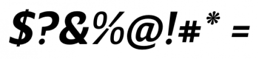 Breve Sans Text Semi Bold Italic Font OTHER CHARS