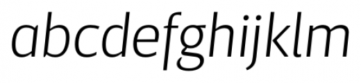 Breve Sans Title Extra Light Italic Font LOWERCASE