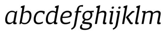 Breve Slab Text Light Italic Font LOWERCASE