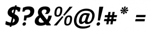 Breve Slab Text Semi Bold Italic Font OTHER CHARS