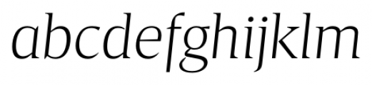 Breve Title Extra Light Italic Font LOWERCASE