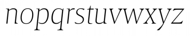 Breve Title Thin Italic Font LOWERCASE