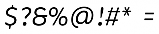 Brevia Regular Italic Font OTHER CHARS