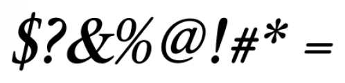 Brigade Medium Italic Font OTHER CHARS