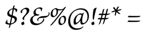 Brioso® Pro Caption Italic Font OTHER CHARS