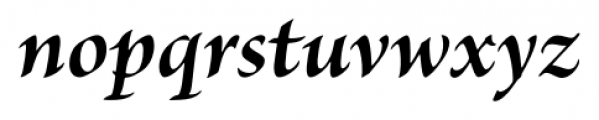 Brioso® Pro Subhead Bold Italic Font LOWERCASE