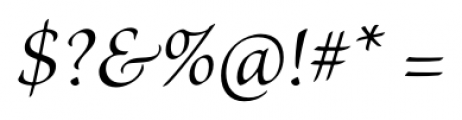 Brioso® Pro Subhead Italic Font OTHER CHARS