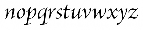 Brioso® Pro Subhead Italic Font LOWERCASE