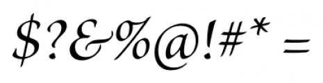 Brioso® Pro Subhead Medium Italic Font OTHER CHARS