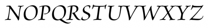 Brioso® Pro Subhead Medium Italic Font UPPERCASE