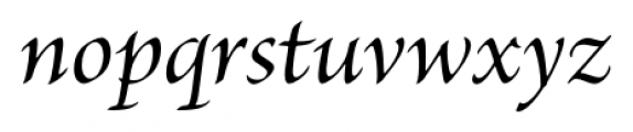 Brioso® Pro Subhead Medium Italic Font LOWERCASE