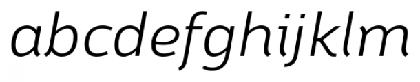 Brisko Sans Light Italic Font LOWERCASE