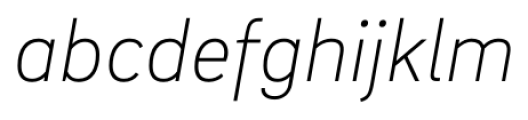 Brix Sans Extra Light Italic Font LOWERCASE