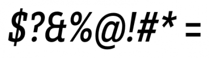 Brix Slab Condensed Medium Italic Font OTHER CHARS