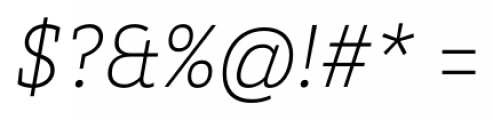 Brix Slab ExtraLight Italic Font OTHER CHARS