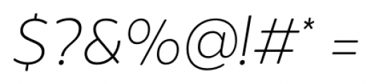 Brocha Thin Italic Font OTHER CHARS
