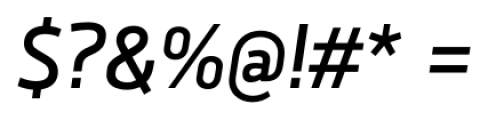 Brokman Medium Italic Font OTHER CHARS