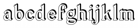 Bromwich Embossed Font LOWERCASE