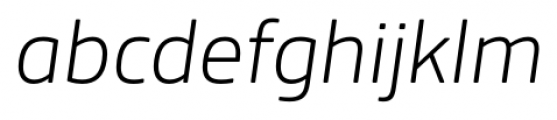 Bronkoh Extra Light Italic Font LOWERCASE
